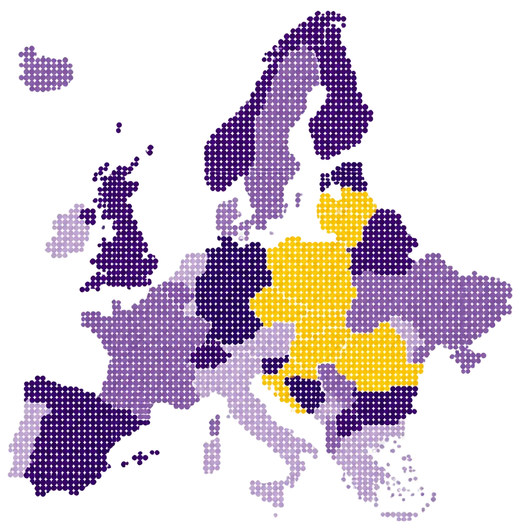 EU map highlighting Payout operating area: Poland, Slovakia, Czech Republic, Lithuania, Latvia, Hungary, Romania, Croatia